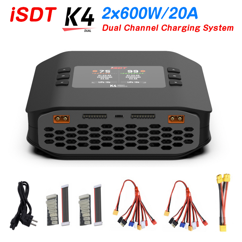 Isdt K4 Dual Lipo Charger - ISDT K4 1 ~ 8S Pengisi