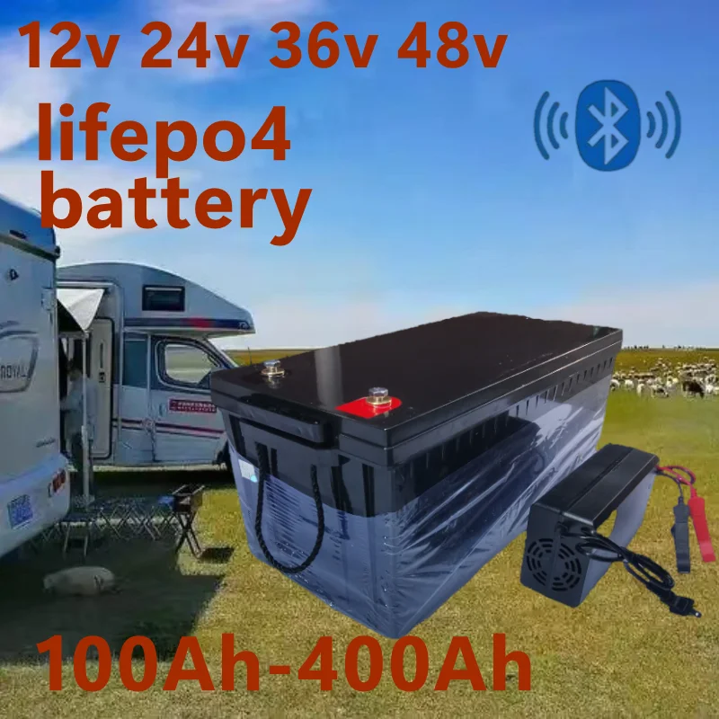 Lifepo4 12V 100Ah Bms Bluetooth - Tahan Air 12V 200AH 150Ah 100AH