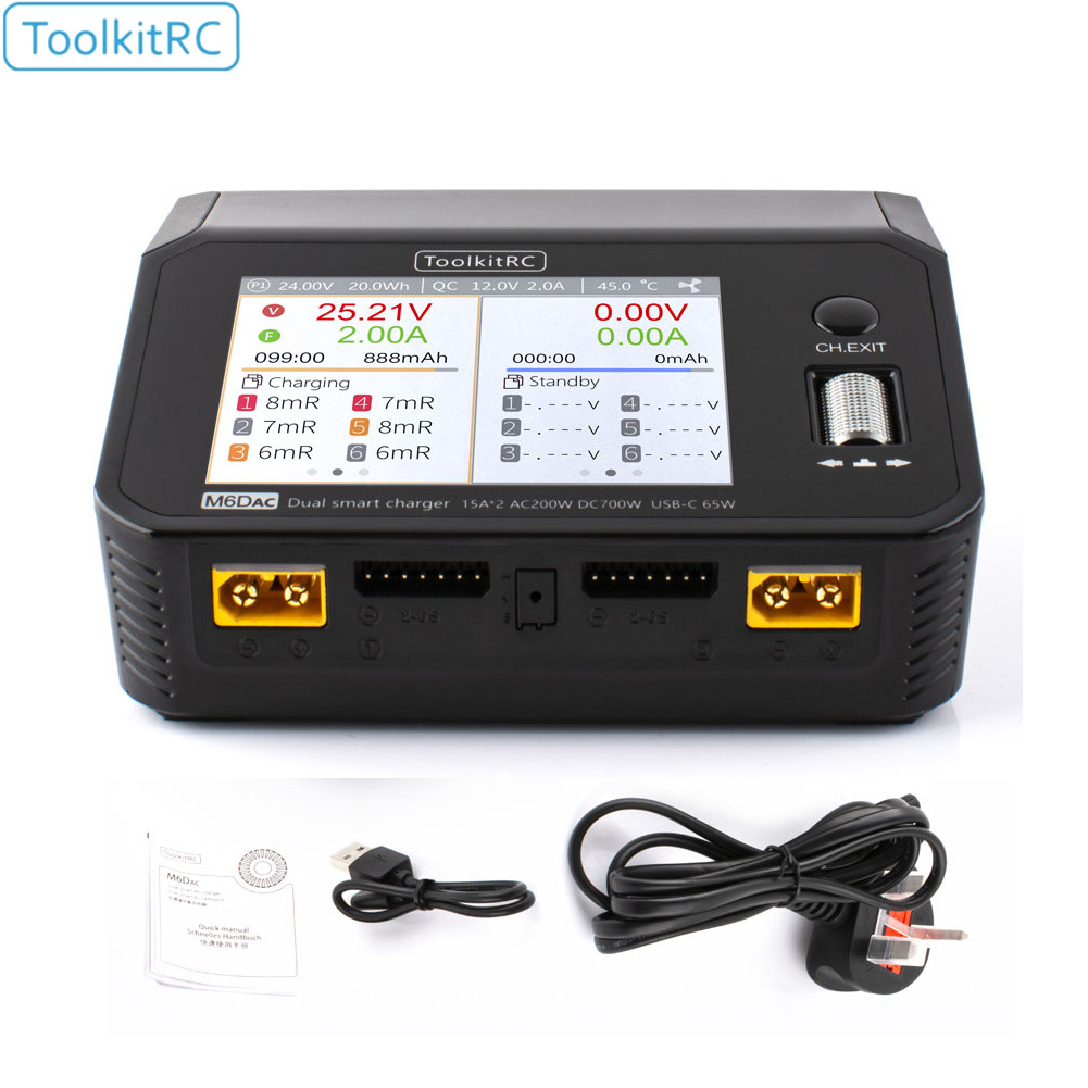 Toolkitrc M6Dac Smart Charger - ToolkitRC M6DAC Pengisi Daya Baterai Lipo