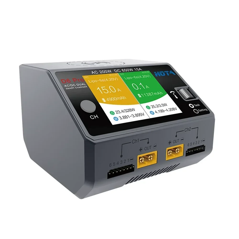 HOTA D6 Pro Pengisi Daya Pinta - Hota D6 Pro Dual Lipo Charger ulasan dan harga