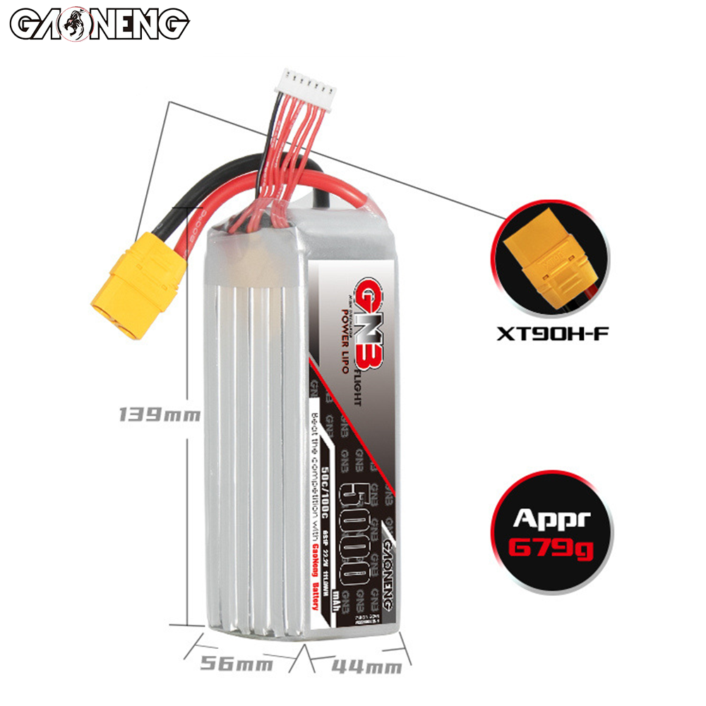 Baterai Lithium GNB 5000mAh 6S - 6S Lipo Battery 22.2V 5000Mah ulasan dan harga